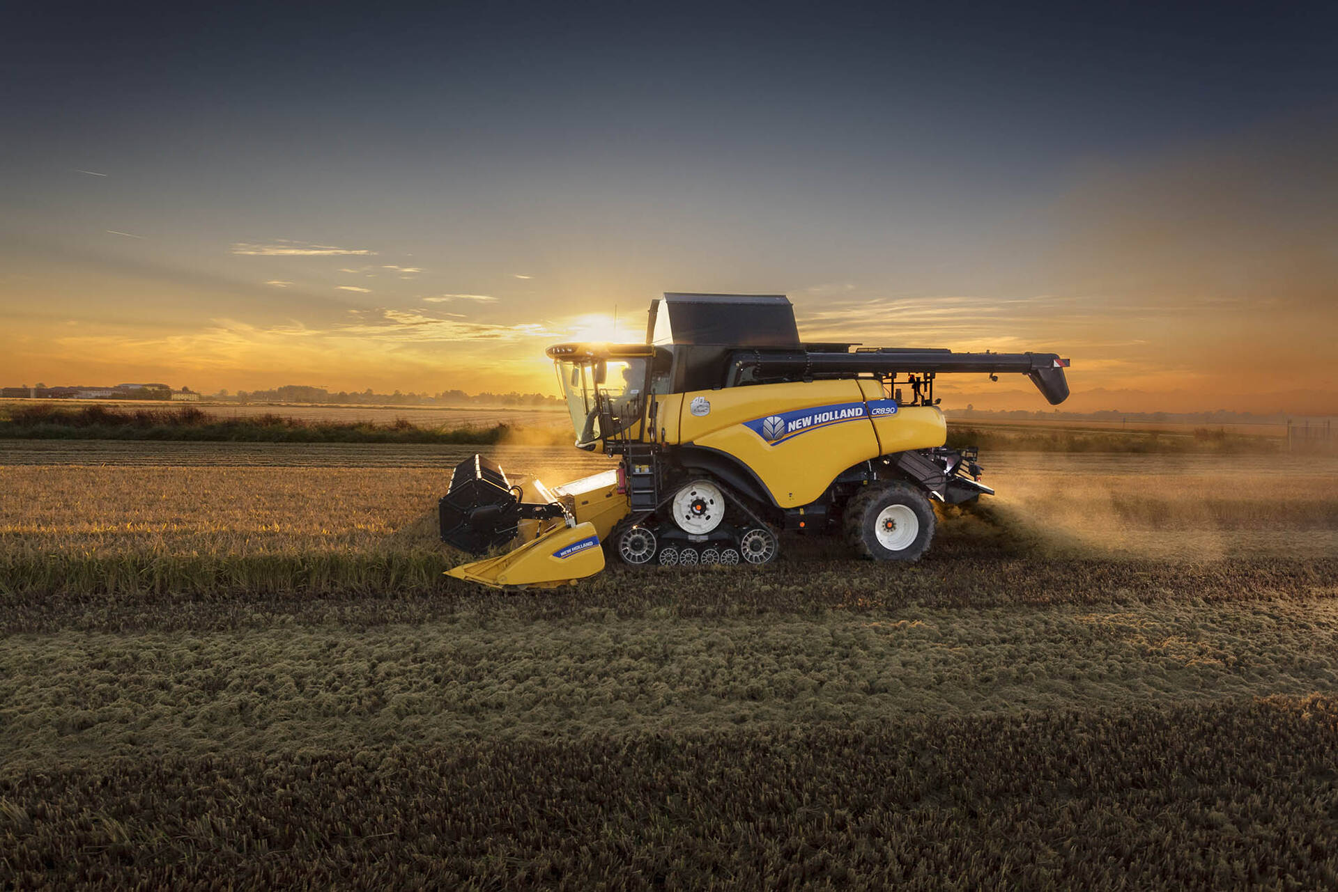 Přímý přenos ze žní s New Holland CR9.90 