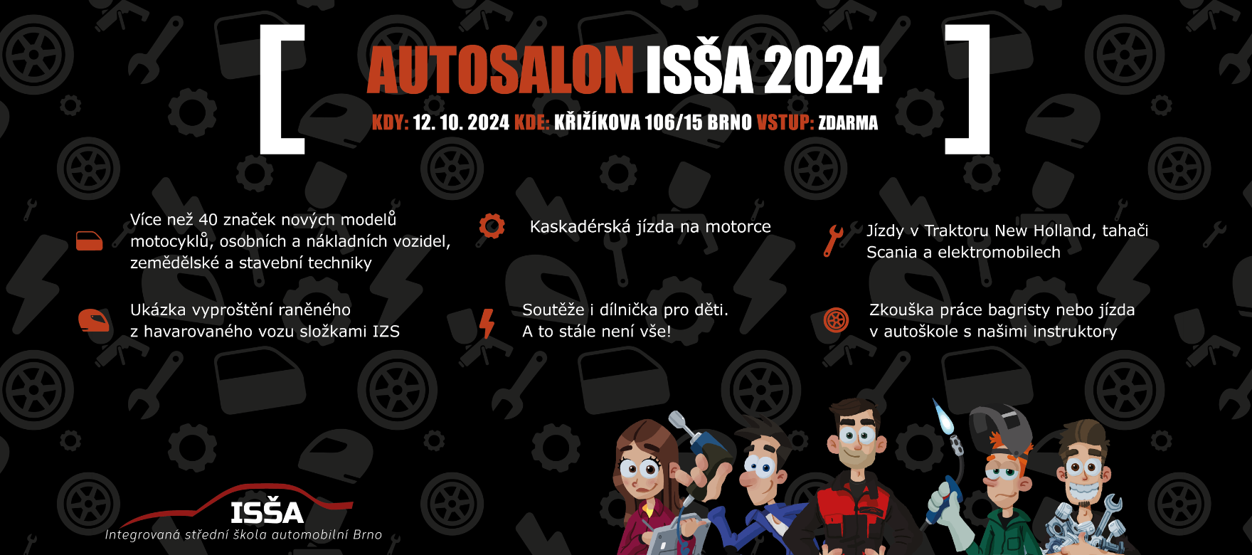 ISŠA zve na sobotní autosalon a den otevřených dveří