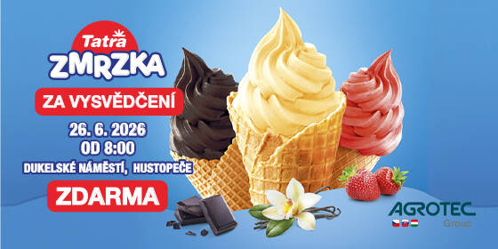 Za vysvědčení zmrzlina zdarma! Stavte se na náměstí v Hustopečích