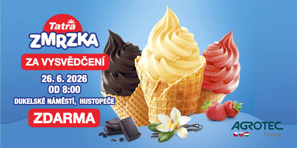 Za vysvědčení zmrzlina zdarma! Stavte se na náměstí v Hustopečích